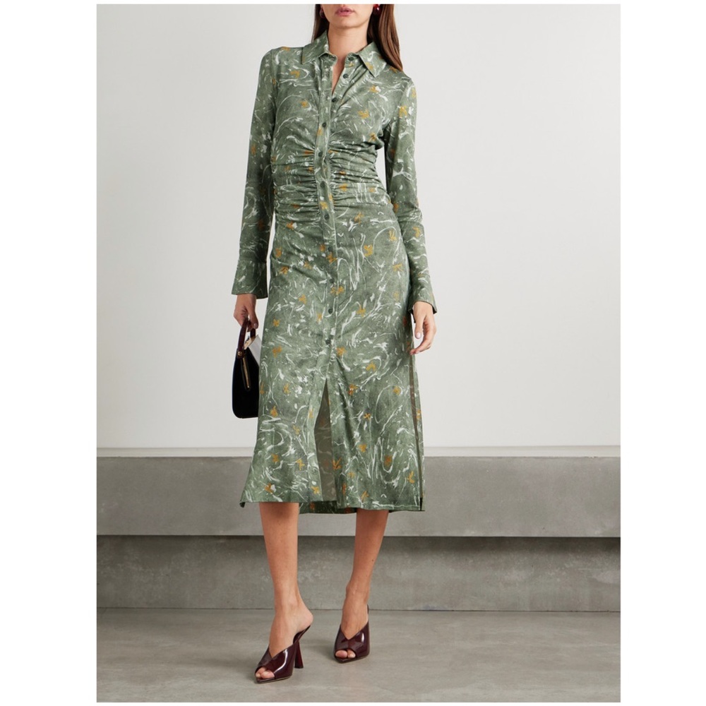 Altuzarra Claudia ruched floral dress
